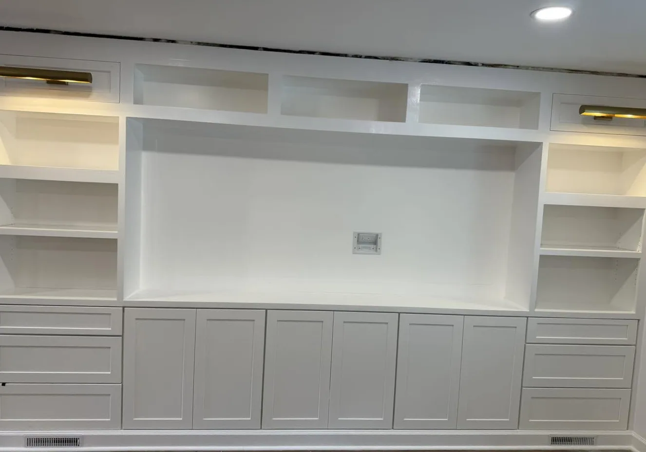 Custom built-in entertainment center by North South Construction
